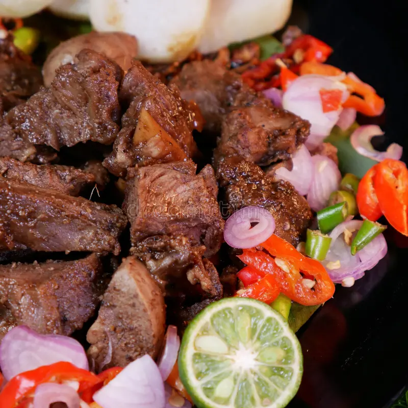 PLAIN FRIED GOATS MEAT